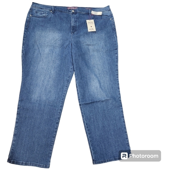 Gloria Vanderbilt Amanda Slimming Tapered Leg Women Jeans Size 24W NWT - Picture 1 of 13